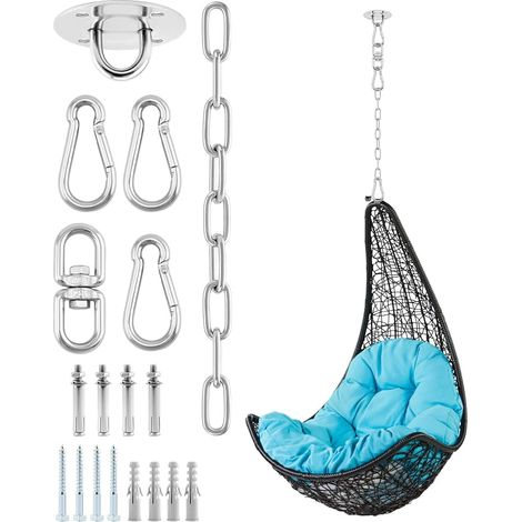 Ceiling Hook with 30cm Extension Chain and Carabiner Hook Stainless Steel Hanging Chair and Boxing Bag (1/5)