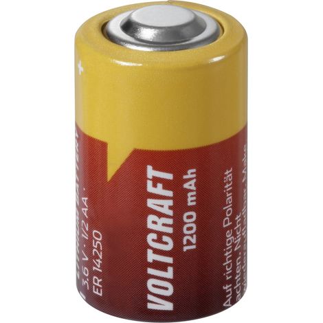 VOLTCRAFT ER14250 Spezial-Batterie 1/2AA Button-top Li-SoCl2 3.6 V 1200 mAh 1 St.