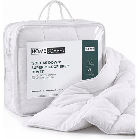 HOMESCAPES Luxury Hotel Quality Super Microfibre 13.5 Tog Single Size Winter Duvet (1/5)