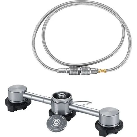 Adaptateur pour cuisinière à gaz 3 en 1, adaptateur butane avec tuyau d'extension, adaptateur pour fournaise à cartouche de gaz, adaptateur de conversion pour réchauds portables (1/3)