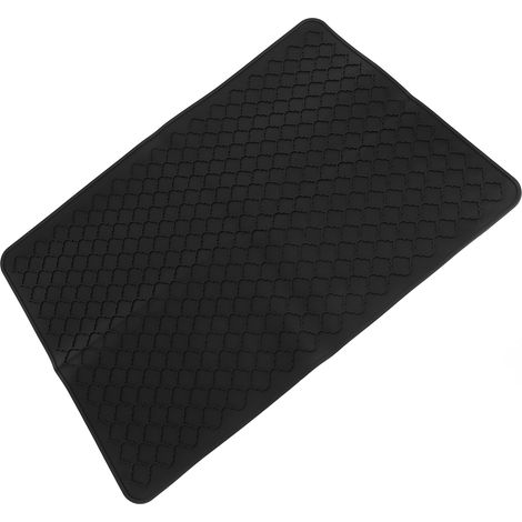 Tapis de protection en silicone pour plaque de cuisson électrique, 70,6 x 50,5 cm, noir. (1/5)