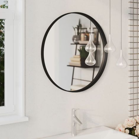 Miroir mural Noir 60 cm vidaXL (1/5)