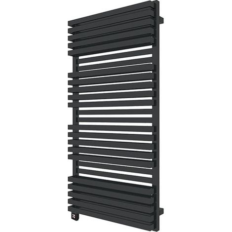 Elektrischer heizkörper Schwarz HxL 1185mmx600mm - 1200 Watt - QUA1185/600BSOAE1N