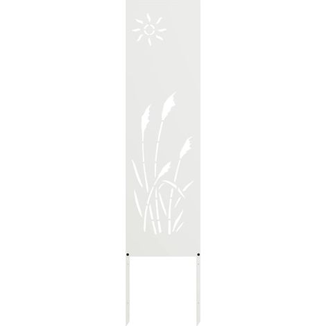 Écran de confidentialité de jardin Fretwork Blanc 32 x 140 cm CFW472104 (1/5)