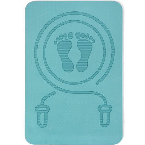 (Grün) Springseilmatte, rutschfeste und stoßdämpfende Fitnessmatte, Heimfitnessgerät, 40 x 60 cm (1 cm dick)