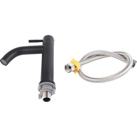 Stainless steel bathroom sink faucet, single cold water tap with hose (1/5)