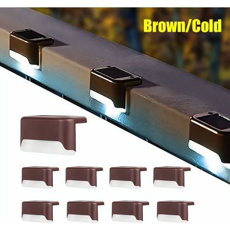 Éclairage solaire extérieur sans fil (4 pièces) Marron-AquaForge (1/5)