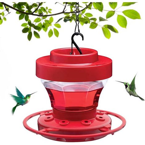 Kolibri-Futterhäuschen für den Außenbereich Kolibri-Futterhäuschen mit 8 Futterlöchern zum Aufhängen 3 9 x 3 9 x 3 5 Zoll Kolibri-Futterhäuschen 3,9 (1/5)