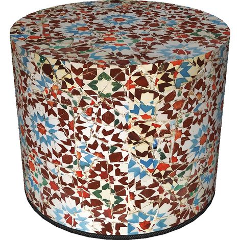 Puf impermeable Codura para hogar y jardín - Diseño Cataluña, elegante, cómodo, estable, con cremallera, 40 cm, Bertoni (1/5)