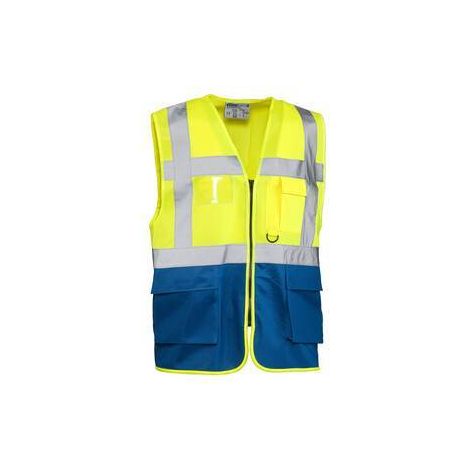 GILET ALTA VISIBILIT GIALLO/BLU LASER TG. 3XL
