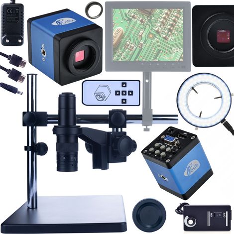 Microscopio digitale Rosfix con braccio regolabile Earth Pro MCEP-0.5X-PZRR+Illuminatore per microscopio regolabile Rosfix 56xLED+Telecamera per microscopio Draco Blue (1/5)