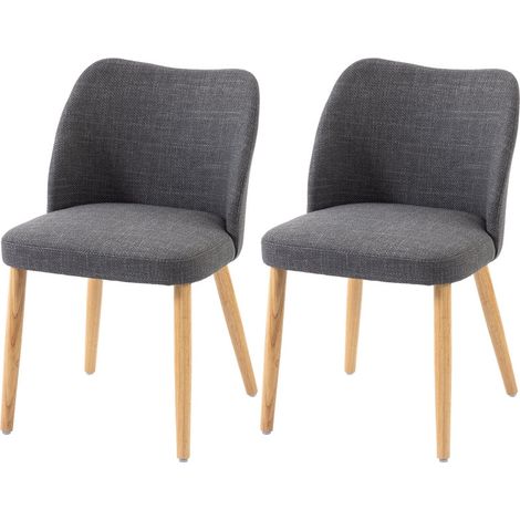 Chaises de cuisine Helis rembourrées style nordique gris clair (1/5)