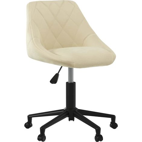 Maison Exclusive - Sedia Girevole da Ufficio Crema in Velluto (1/5)
