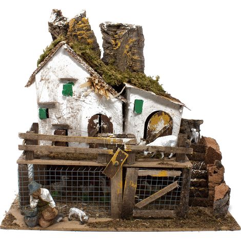 FATTORIA CON LUCI 28X15X22CM ACCESSORI PRESEPE (1/6)