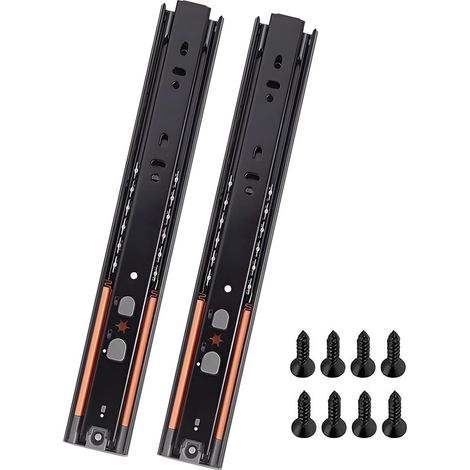 1 paire de glissières tiroir à fermeture amortie avec ouverture par 45 (1/5)