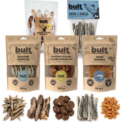 BULT snack masticabile naturale per cani, mix di gusti, 5 pezzi per il pelo (1/5)