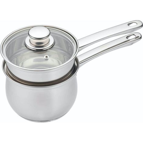 KitchenCraft - Cuiseur à induction / Bain Marie Double Casserole dans boîte cadeau of, acier inoxydable, 16 cm