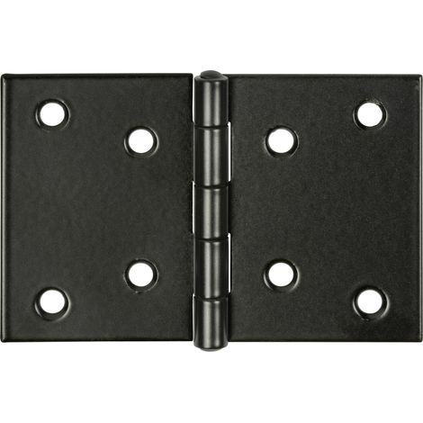 Vormann Scharnier breit Stahl 12 x 8 cm schwarz