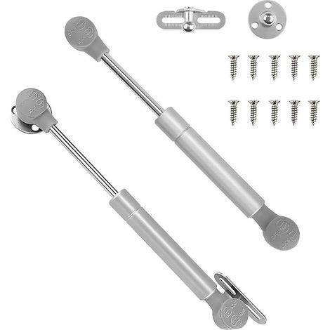2 Pièces Charnière à Ressort à Gaz, Vérins à Gaz 100 N, Charnières à Fermeture Douce, Rabat de Porte pour Armoire de Cuisine, 10" (Longueur Totale:270 mm) (1/5)