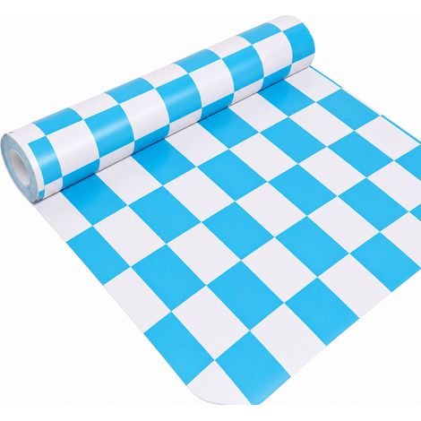 Adhésif de Sol Bleu Blanc Étanche Antidérapant pour Bains 60 cm (1/5)