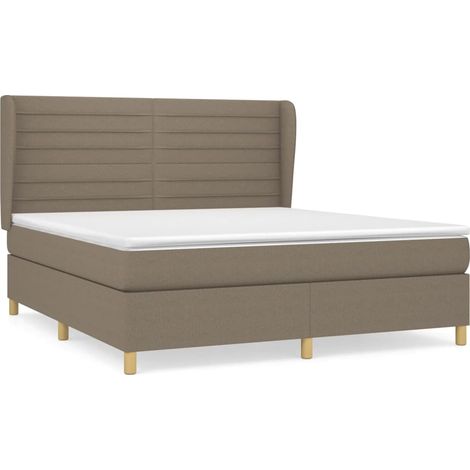 Maison Exclusive - Boxspringbett mit Matratze Taupe 180x200 cm St (1/5)