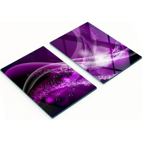 Pannelli decorativi multifunzionali in vetro con motivo astratto a onde, 2x40x52 cm (1/5)