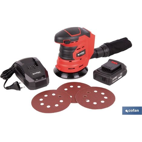 Ponceuse orbitale sans fil 20 V 10 000 tr/min avec base de 125 mm et poids de 1 kg sans batterie (1/4)
