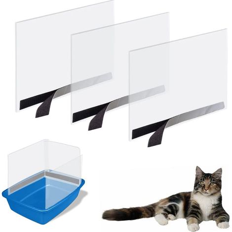 3 Pack Cat Litter Shields - Top Opening - Litter Tray Not Included (1/5)