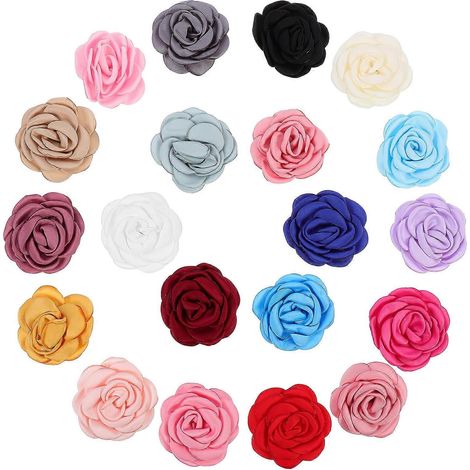 Haustierhalsband-Blumenset mit Chiffonblumenverzierung für Haustiere, 40 Stück (1/5)