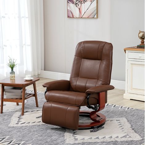 Sessel drehbar mit Liegefunktion und Fußstütze Kunstleder OKMYHOME (1/3)