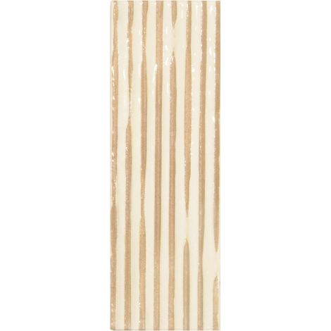Carrelage grès cérame effet graphique CASABLANCA - Relief (rectangle) 15x5cm Lime - - boîte de 0.53 m2 - Gioia Materia