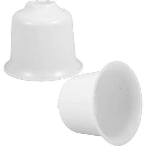 Caches ventilateur de plafond universels lot de 2, plastique blanc, capuchons adhésifs anti-poussière, pour maintenance en bureaux et DIY (1/5)