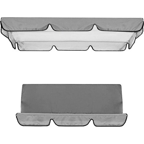 Set mit Überdachung für Gartenschaukeln, inklusive Ersatz-Schaukelkissenbezug (1/5)