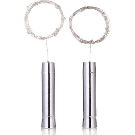 2 paquets de 20 guirlandes lumineuses LED pour bouchons de bouteille de vin, alimentées par piles AA, couleur guerre (1/4)