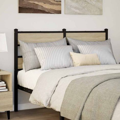 Ersatz-Kopfteil Sonoma-Eiche 120 cm Eisen und Holzwerkstoff (1/5)