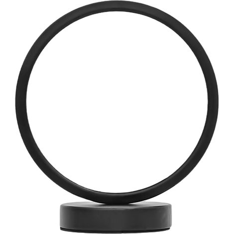 Ortviai Lampe de chevet ronde en silicone et fer noir – design nordique, LED économique et douce pour la chambre