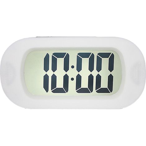 Horloge Réveil Numérique LCD - Écran Grand Format Silencieux - Lampe Intégrée - Pour Chevet Bureau ou Voyage - 1 Pièce (1/5)