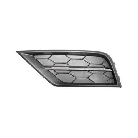 Grille de pare-choc supérieure avant droite noire et chromée Volkswagen Tiguan 2 phase 1 2016-2020
