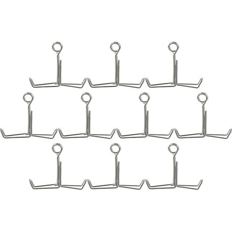 Clips de Scellage Argenté Pince Robuste Forte Force de Morsure Lot de 10 pour Tube de Laboratoire pour Enseignement Scolaire (1/5)