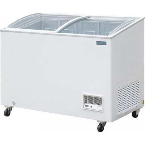Congélateur coffre 270 Litres 2 portes vitrées coulissantes, blanc, 250 W, 220 V - MONO