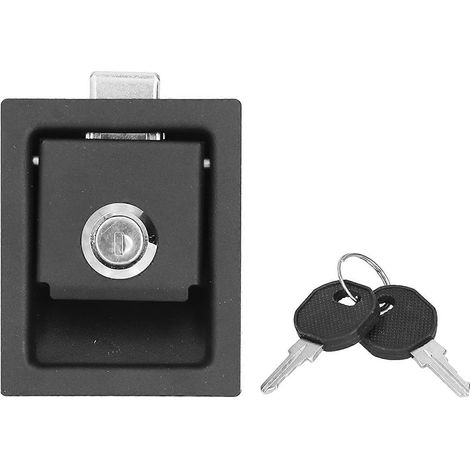 Serrure carrée en alliage de zinc pour porte d'armoire de générateur de camping-car, avec 2 clés, pour réparation ou remplacement sur un yacht ou une maison. (1/5)