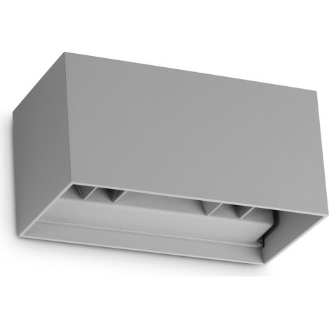 Ideal Lux Applique moderna Atom 4 luci LED integrato IP54 grigio metallo