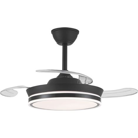 Ventilador LED aspas retráctiles Supereco Mini Negro 39W 3822Lm CCT (1/5)