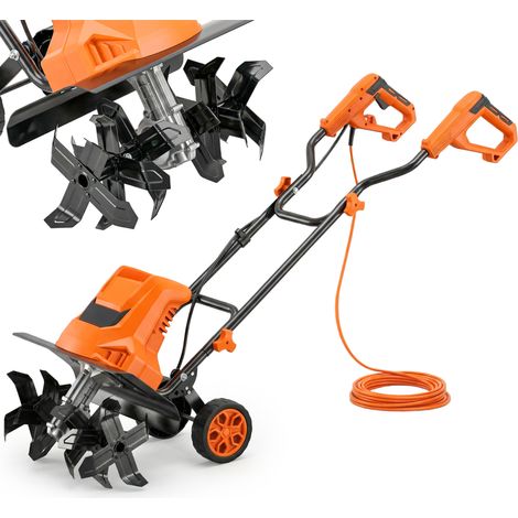 Motobineuse Électrique 1500W 6 Lames 65Mn 20cm 40cm Orange (1/5)