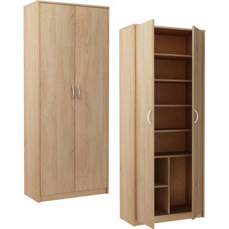 Armoire de Bureau Sonoma - Meuble de rangement 7 Etagères Style contemporain - 74 x 35 x 180 cm (1/5)