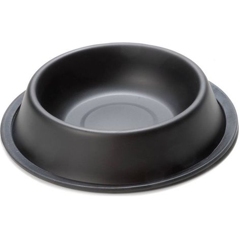 Diamètre du bol 26 cm: Gamelle en acier inoxydable Black Line avec base antidérapante pour chiens et chats (1/3)
