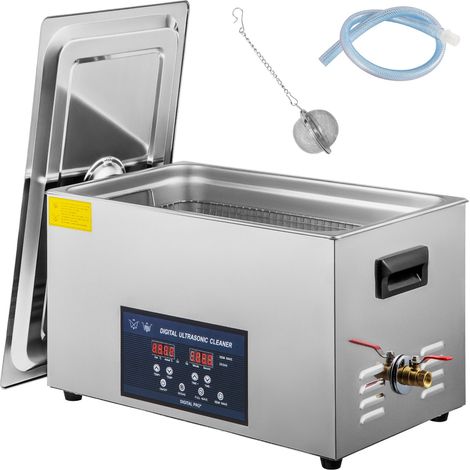 Nettoyeur à Ultrasons Double Fréquence 30 L,  Professionnel Nettoyeur à Ultrasons 220 V avec Chauffage, Nettoyeur Ultrasons en Acier Inoxydable pour Pièces Bijoux Carte de Circuit 28 / 40 kHz (1/5)