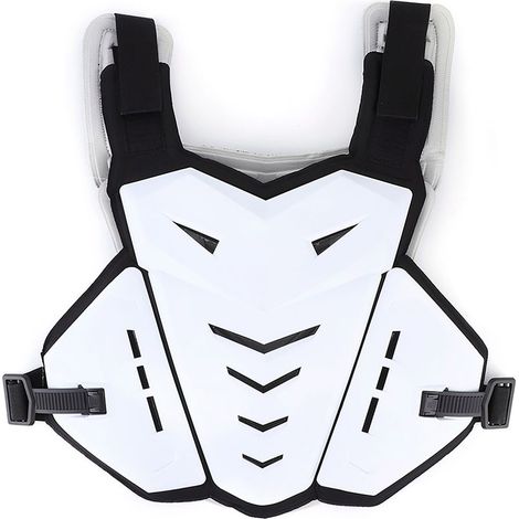 Giubbotto moto anti-shock traspirante protezione del petto zaino sport outdoor bianco (1/5)