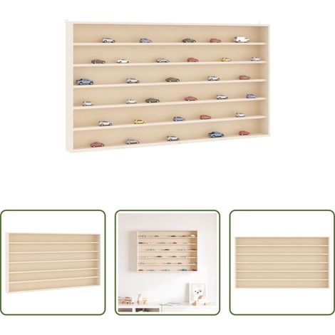 Wandregal - Sammlervitrine aus Holz mit 6 Regalen 80x8,5x55 cm (1/5)