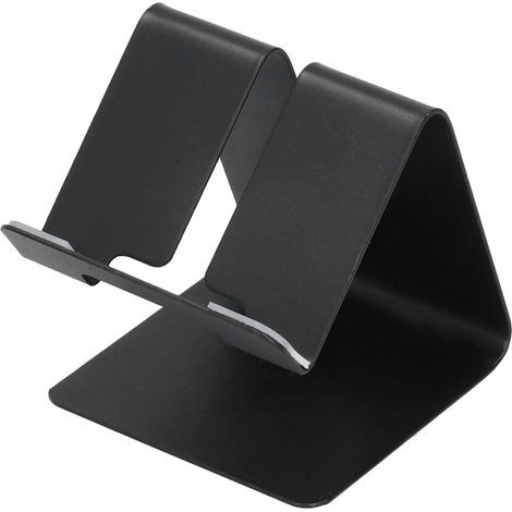 Support de téléphone portable en alliage d'aluminium, support de bureau léger et portable pour téléphones portables et tablettes noir (1/5)